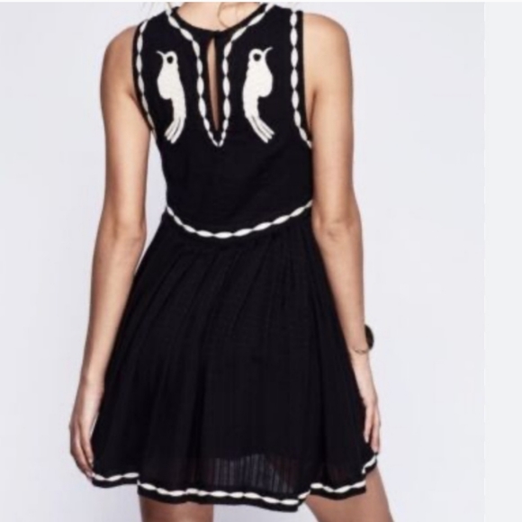 Free People Birds Of A Feather Embroidered Mini Dress / 4 - Picture 5 of 7